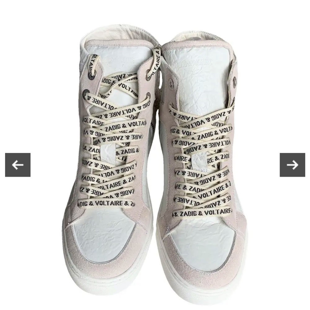 NWT - Zadig & Voltaire White High-Top Sneakers